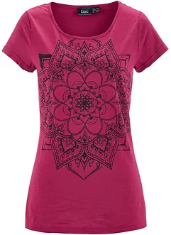 Shirt van effectgaren, korte mouw, bonprix