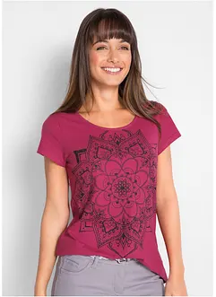 Shirt van effectgaren, korte mouw, bonprix