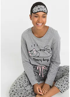 Pyjama en slaapmasker, bonprix