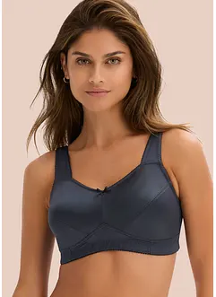 Steun bh zonder beugels met gewatteerde bandjes en glanzend materiaal, bonprix