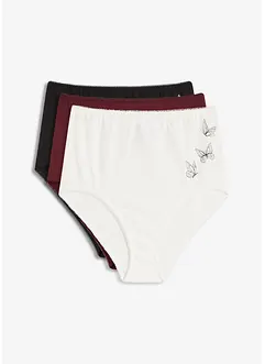 Tailleslip met biologisch katoen (set van 3), bonprix