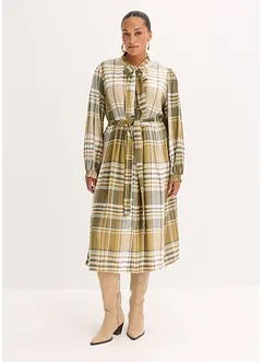 Midi jurk met strik, bonprix