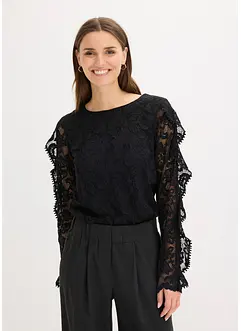 Shirtblouse met kant, bonprix
