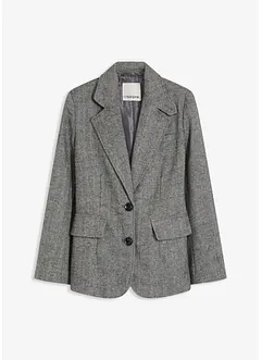 Blazer met  visgraatpatroon en wol, bonprix