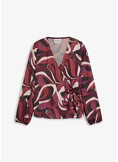 Wikkelblouse van soepelvallend satijn, bonprix