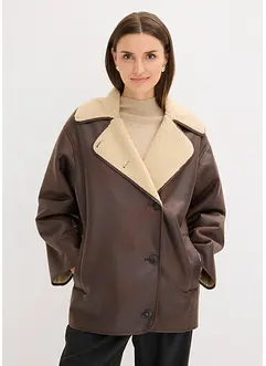 Jas van imitatielamsleer, bonprix