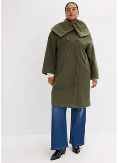 Jas in wollook met wijde kraag, bonprix