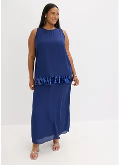 Maxi jurk van fijne georgette met pailletten, bonprix
