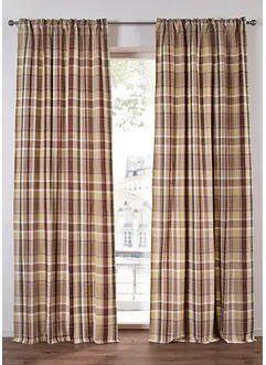 Geruit gordijn van biologisch katoen (1 stuk), bonprix