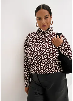 Shirt met opstaande kraag en structuur, bonprix