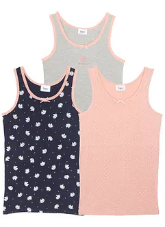 Meisjes hemd (set van 3) met biologisch katoen, bonprix