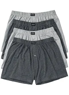 Wijde jersey boxershorts (set van 4), bonprix