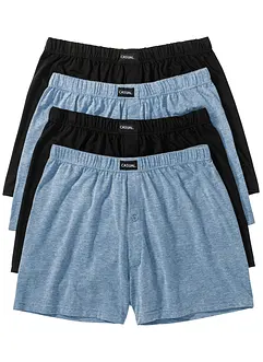 Wijde jersey boxershorts (set van 4), bonprix