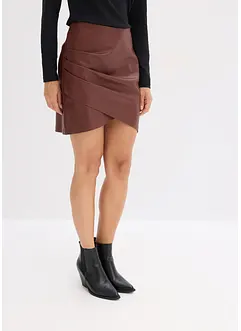 Korte imitatieleren rok, bonprix