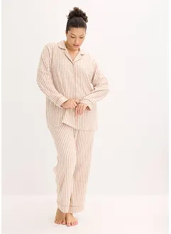 Geweven pyjama van flanel met cadeautasje (3-dlg. set), bonprix