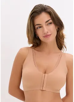 Gewatteerde Feel Comfort lasercut bh zonder beugel met sluiting aan de voorkant, bonprix