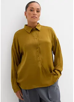 Overhemdblouse van soepel satijn, bonprix