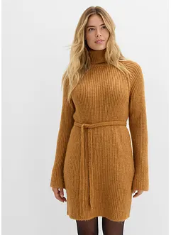 Gebreide jurk met col, bonprix