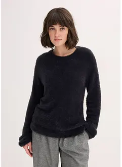 Trui in pluche look, bonprix