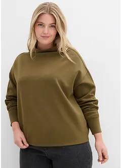 Oversized sweater van zachte scuba, bonprix