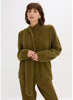 Oversized trui met sjaal, bonprix