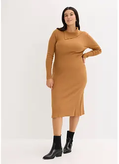Gebreide jurk in een soepele viscosemix, bonprix