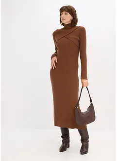 Gebreide jurk in een viscosemix, bonprix