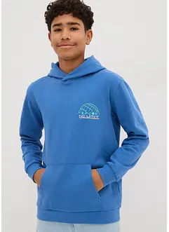 Hoodie met print op de rug van puur biologisch katoen, bonprix