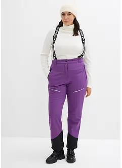 Waterafstotende skibroek van softshell met stretch, straight, bonprix