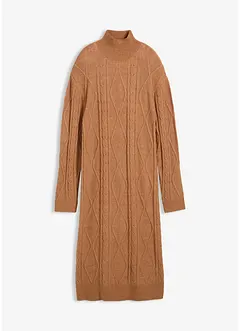 Gebreide jurk met vlechtpatroon, bonprix