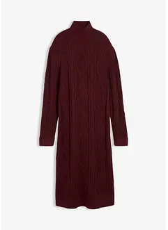 Gebreide jurk met vlechtpatroon, bonprix