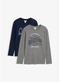 Longsleeve van biologisch katoen (set van 2), bonprix