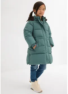 Warm gevoerde lange pufferjas met reflecterende details, bonprix