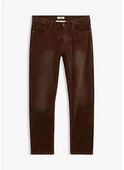 Regular fit stretch corduroy broek in washed out look, straight, bonprix