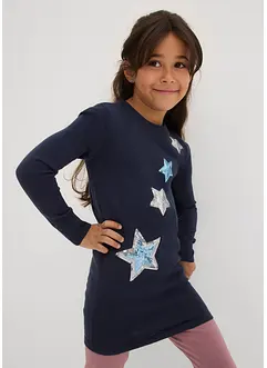 Fijn gebreide trui met pailletten, bonprix