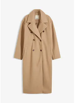 Lange oversized jas in wollen look, bonprix