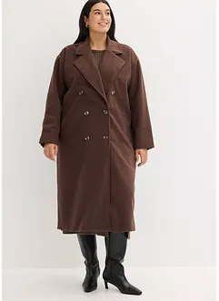 Lange oversized jas in wollen look, bonprix