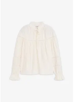 Blouse met strik van fijne viscosemix, bonprix