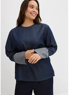 Spijkerblouse met wijde mouwen, bonprix