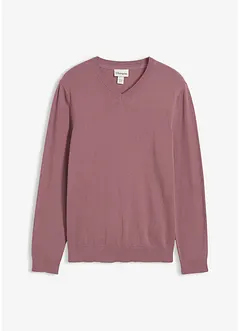 Fijn gebreide trui met V-hals, bonprix