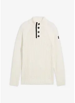 Trui met gerecycled katoen en opstaande kraag, bonprix