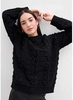 Grof gebreide trui met vlechtpatroon, bonprix