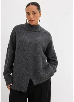 Trui met wol en een asymmetrische onderkant, bonprix