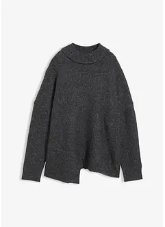 Trui met wol en een asymmetrische onderkant, bonprix