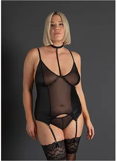 Jarreteltop en slip (2-dlg. set), bonprix