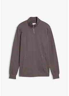 Sweater van biologisch katoen met rechte onderrand en praktische zakken, bonprix