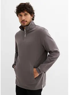 Sweater van biologisch katoen met rechte onderrand en praktische zakken, bonprix