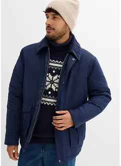 Gewatteerde winterjas met corduroy kraag, bonprix