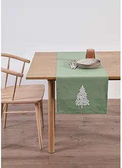 Tafelloper van biologisch katoen met Terry borduursel, bonprix