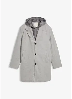 Lange 2-in-1 blazerjas met uitneembare capuchon, bonprix